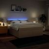 vidaXL Boxspringbett mit Matratze Creme 180x200 cm Stoff 3288286 Bild 5