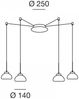 FABAS LUCE No. 3547-49-102 Pendelleuchte Arabella 4-flammig Weiß mit Umlenker Bild 2