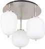 LED Deckenleuchte, Metall, Glas Opal, 3-Flammig, D 46 cm Bild 4