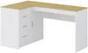 Vente-unique - RIDOVA Büromöbel Holz, Platte BeigeWeiß - B 90 cm x H 75 cm x L 140 cm Bild 3