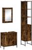 vidaXL 3-tlg. Badmöbel-Set Räuchereiche Holzwerkstoff 3214802 Bild 2