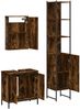 vidaXL 3-tlg. Badmöbel-Set Räuchereiche Holzwerkstoff 3214802 Bild 5
