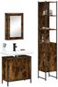 vidaXL 3-tlg. Badmöbel-Set Räuchereiche Holzwerkstoff 3214802 Bild 1