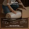 skølm 'Freki' Cloud Sofa 2 Sitzer, Vollschaumcouch mit Federkern und Vakuum-Kompression, kein Aufbau erforderlich, mit 2 Kissen, Cord taupe Bild 4