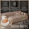 skølm 'Freki' Cloud Sofa 2 Sitzer, Vollschaumcouch mit Federkern und Vakuum-Kompression, kein Aufbau erforderlich, mit 2 Kissen, Cord taupe Bild 2