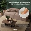 skølm 'Freki' Cloud Sofa 2 Sitzer, Vollschaumcouch mit Federkern und Vakuum-Kompression, kein Aufbau erforderlich, mit 2 Kissen, Cord taupe Bild 5
