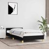 Einzelbettgestell Design für Erwachsene mit Kopfteil ohne Matratze Schwarz 90x190 cm Stoff d3099e Bild 2