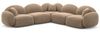 Ecksofa Mirello L Form aus Samtstoff - Samtstoff - braun Bild 1