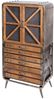 Hochschrank HWC-F91 Industrial Tanne Holz Metall 128 x 60 x 33 cm, braun-schwarz Bild 4
