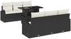 vidaXL Gartensofa-set mit Kissen 7 pcs Schwarz Poly Rattan 3348563 Bild 2
