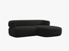 Micadoni 5-Sitzer Ecksofa Jenny Kleine Version Rechts Boucle Now or Never Schwarz Bild 3