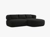 Micadoni 5-Sitzer Ecksofa Jenny Kleine Version Rechts Boucle Now or Never Schwarz Bild 2