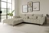 99rooms Ferrano Ecksofa Chenille EDEN Creme Links mit Sitztiefenverstellung Bild 2
