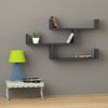 Dmora Regal Amang, Gestell, Wandregal, Mehrzweckregale, 122x22h67 cm, Anthrazit Bild 2
