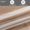 Buymax Bettwäsche Palermo, Renforcé: 100% Baumwolle, 3 teilig, 200x220 cm, Bettbezug-Set, mit Reißverschluss, Streifen, Braun-Beige Bild 3