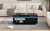 MODFU Couchtisch mit LED-Beleuchtung (Wohnzimmertisch, Beistelltisch, 1-St, 1 Schublade), mit Hochglanz-Optik Bild 3