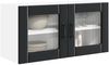 vidaXL Wandglasvitrine PORTO Schwarz 80 x 31 x 40 cm Holzwerkstoff 885296 Bild 3