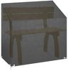 vidaXL Abdeckung für Gartenbank mit 8 Ösen, Polyethylen schwarz, 130 x 70 x 70/88 cm Bild 2