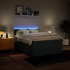 vidaXL Boxspringbett mit Matratze Blau 160x200 cm Stoff 3288252 Bild 5