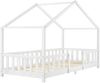 en.casa 'Treviolo' Hausbett 90x200 cm, weiß, Kiefernholz, mit Lattenrost und Rausfallschutz Bild 3