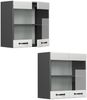 Küchenglasschrank R-Line Weiß Landhaus 60 cm Vicco Bild 5