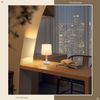 ZMH Nachttischlampe 2er Set Tischlampe Wohnzimmer - Tischleuchte Holz E27 Fassung Bedside Lamp Schlafzimmer Weiß Landhausstil Nachttischleuchte Nachttisch Modern Für Esszimmer Landhaus Restaurant Bild 5