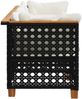 vidaXL Gartensofa mit Kissen 3-Sitzer Schwarz Poly Rattan 365938 Bild 5