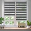 Sekey Doppelrollo Schnurlos Klemmfix ohne Bohren Sichtschutz Dunkelgrau 55x130cm Bild 2