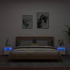 vidaXL TV-Wandschränke mit LED-Leuchten 2 Stk. Weiß 40x30x40 cm 837170 Bild 3