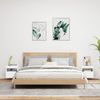 vidaXL TV-Wandschränke mit LED-Leuchten 2 Stk. Weiß 40x30x40 cm 837170 Bild 4