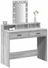 vidaXL Schminktisch mit Speicher Grau 100 x 41 x 140 cm Holzwerkstoff 865177 Bild 3