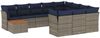 vidaXL 11-tlg. Garten-Sofagarnitur mit Kissen Grau Poly Rattan 3256180 Bild 2