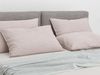 2 Stück Zo! Home Cotton Kissenbezüge 40x80 Lino Shell Nude rosa meliert uni Bild 3