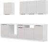 Küche COMO BASIC 280 cm Küchenzeile Küchenblock Einbauküche Kaschmir beige matt + Weiß matt Bild 5
