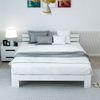 Bett 140×200 cm aus Massivholz mit Lattenrost, weiß Bild 4
