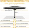 Gastronomie-Luxus-Sonnenschirm HWC-D20, XXL-Schirm Marktschirm, 5x5m (Ø7,2m) Polyester/Alu 90kg ~ anthrazit Bild 3