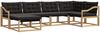 vidaXL Outdoor-Sofagarnitur mit Kissen 6 pcs Weiß und Schwarz 3388862 Bild 2