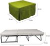 Dmora Pouf Arno, Mehrzwecksessel, Sitzsack, Hockerhocker, Made in Italy, 78x78 h45 cm, Grün Bild 3