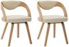 Esszimmerstühle 2 Stk. Creme Bugholz und Kunstleder [283104] Bild 2
