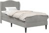vidaXL Bettrahmen mit Kopfteil Hellgrau 80 x 200 cm Samt 3415166 Bild 2