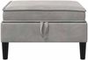 vidaXL Sofa-Hocker mit Stauraum Hellgrau Samt 42027133 Bild 4
