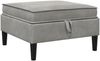 vidaXL Sofa-Hocker mit Stauraum Hellgrau Samt 42027133 Bild 2