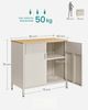 SONGMICS Metallschrank, mit Doppeltür, Magnetverschluss, verstellbarer Einlegeboden, Stahlgestell sandbeige-naturbeige, 40 x 80 x 76 cm Bild 5