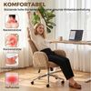 HOMCOM Bürostuhl mit Armlehne, verstellbarer Kopfstütze (Homeoffice Stuhl, 1 St), mit Wippfunktion, Bouclé-Optik, Braun Bild 4