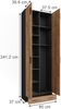 Mehrzweckschrank Ingo Anthrazit/Goldkraft Eiche 80 x 241.2 cm mit Schrankaufsatz und Schubladenmodul Vicco Bild 2