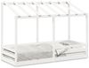 vidaXL Kinderbett mit Dach Weiß 75x190 cm Massivholz Kiefer 847010 Bild 2