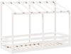vidaXL Kinderbett mit Dach Weiß 75x190 cm Massivholz Kiefer 847010 Bild 3