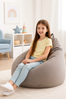 AD.CON Sitzsack mit ECO Füllung, Hellgrau, 70 x 80 x 50 120L, EPS-Perlen Bild 2