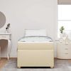 vidaXL Bettrahmen mit Matratze Creme 100 x 200 cm Stoff 3399340 Bild 3