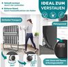 KESSER® Klappbett 200x90cm Gästebett inkl. Matratze aus Memory-Schaum & Rollen | faltbares Reisebett mit Metallrahmen für Erwachsene belastbar bis 250kg | Metallbett mit Schaumstoffmatratze & Cover Weiß, Premium Komfort Bild 3